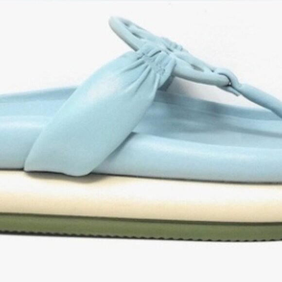 Tory Burch Miller Cloud puff sandals NWT Sea bubble / new cream / vintage fern - Picture 6 of 6